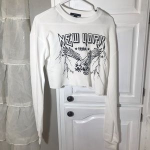 NWT Crop top long sleeve sweater